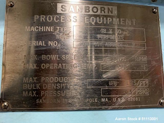 Used Delaval ATM 48" x 30" Perforated Basket Centrifuge