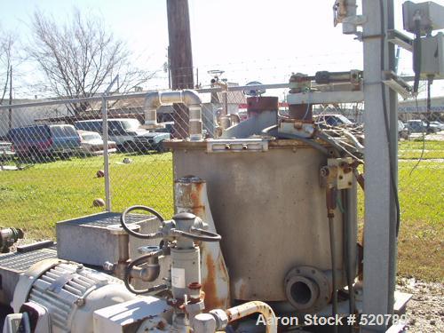 USED: Delaval/ATM 32" x 20" Mark III perforated basket centrifuge.Stainless steel construction on product contact areas, max bowl speed1325 rpm, top load, bottom unload, basket rated at 96 lbs per cu...