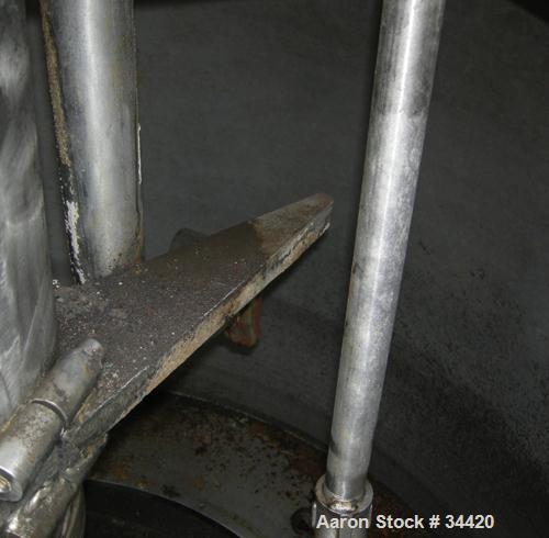 USED: Delaval/ATM Mark III, 48" x 30" solid bowl basket centrifuge, 316 stainless steel curb, stainless steel clad top. Max bowl speed 1380 rpm, max capacity 16 cubic feet. Pneumatic full length plow...