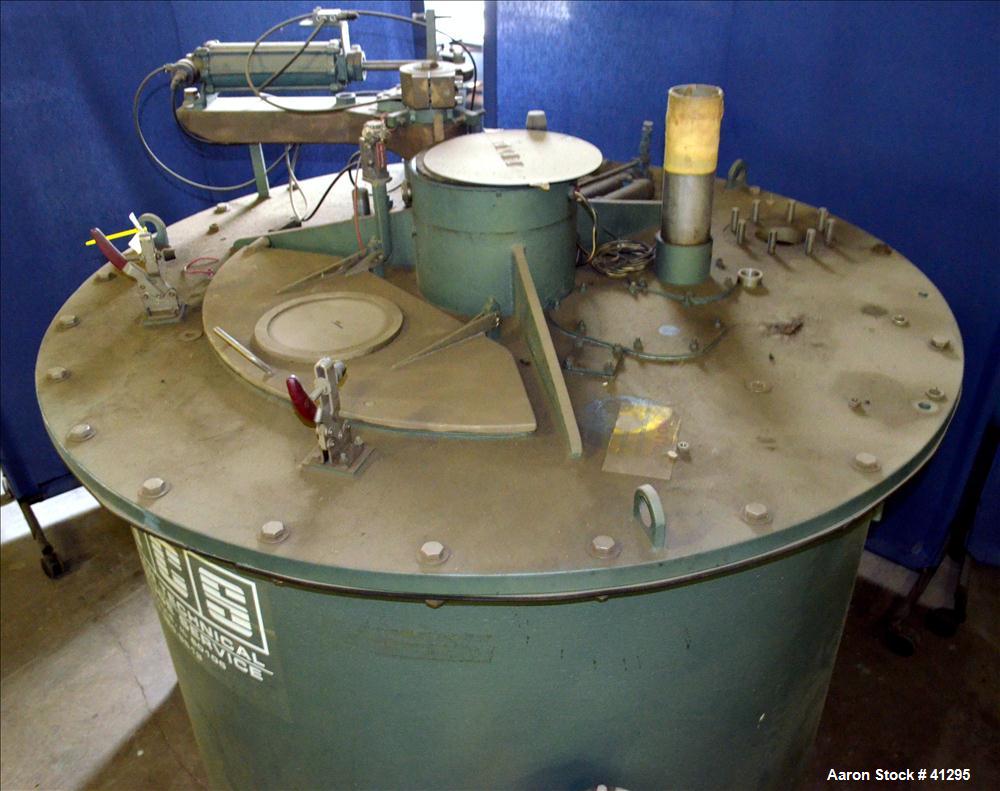 Used Reconditioned Delaval/ATM Mark III 48" x 30" Perforated Basket Centrifuge, 304 Stainless Steel. Top feed, bottom dump, maximum bowl speed 1380 rpm, cake capacity 16 cubic feet, pneumatic full le...