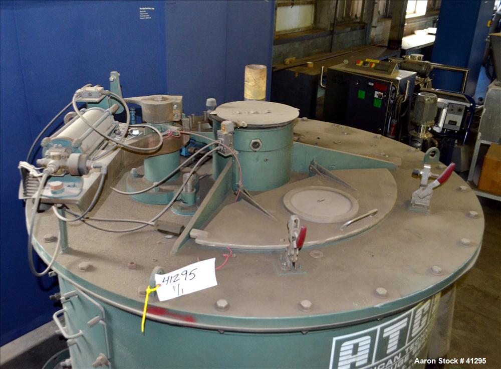 Used Reconditioned Delaval/ATM Mark III 48" x 30" Perforated Basket Centrifuge, 304 Stainless Steel. Top feed, bottom dump, maximum bowl speed 1380 rpm, cake capacity 16 cubic feet, pneumatic full le...