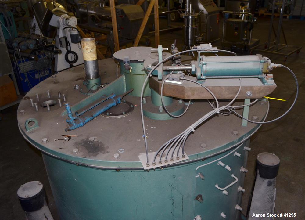 Used Reconditioned Delaval/ATM Mark III 48" x 30" Perforated Basket Centrifuge, 304 Stainless Steel. Top feed, bottom dump, maximum bowl speed 1380 rpm, cake capacity 16 cubic feet, pneumatic full le...