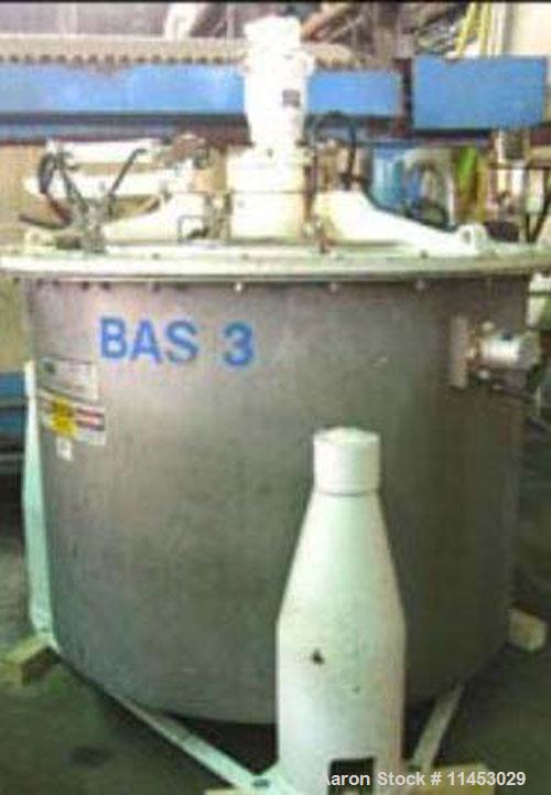 Used Ketema/ATM 48" x 30" perforated basket centrifuge. 316L stainless steel construction on product contact areas. Max bowl speed 1380 rpm, top load, bottom unload, tripod suspension system, single ...