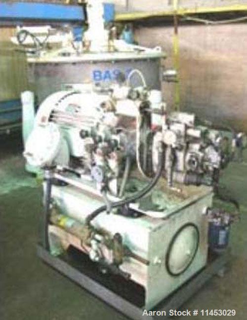 Used Ketema/ATM 48" x 30" perforated basket centrifuge. 316L stainless steel construction on product contact areas. Max bowl speed 1380 rpm, top load, bottom unload, tripod suspension system, single ...