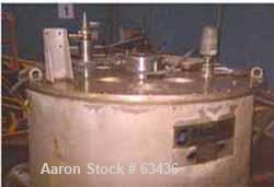 Used Stainless Steel Sanborn Pressuretite Perforated Basket Centrifuge