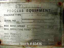 Used- Stainless Steel Sanborn Pressuretite Perforated Basket Centrifuge