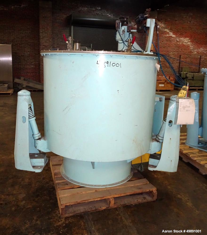 Used- Sharples 48" x 30" Perforated Basket Centrifuge