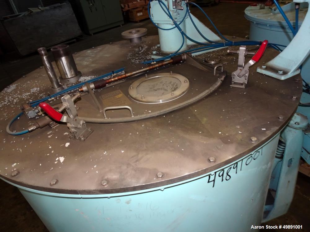 Used Sharples 48" x 30" Perforated Basket Centrifuge