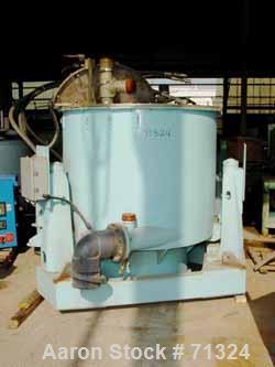 Reconditioned: Sharples 48” x 30” Perforated Basket Centrifuge.stainless steel construction, max bowl speed 1150 rpm, 16 cubic foot basket solids capacity, tri-pod suspension system,(4) curb housing ...