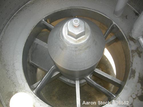 Used Sharples T-1300 Tornado 48 x 24 Perforate Basket Centrifuge, 316 Stainless Steel. Bottom discharge. Maximum bowl speed 1150 rpm. 40 kW, 50 hp hydraulic drive 380/3/50/1475 rpm with oil reservoir...