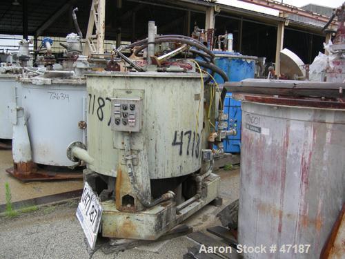 USED: Sharples Sludge-Pak, SP-5500. 48" x 24" Solid bowl centrifuge in 316SS including the bowl, frame & cover, knife discharge, air operatedskimmer, requires a 40 hp oil gear hydraulic drive, wheel ...