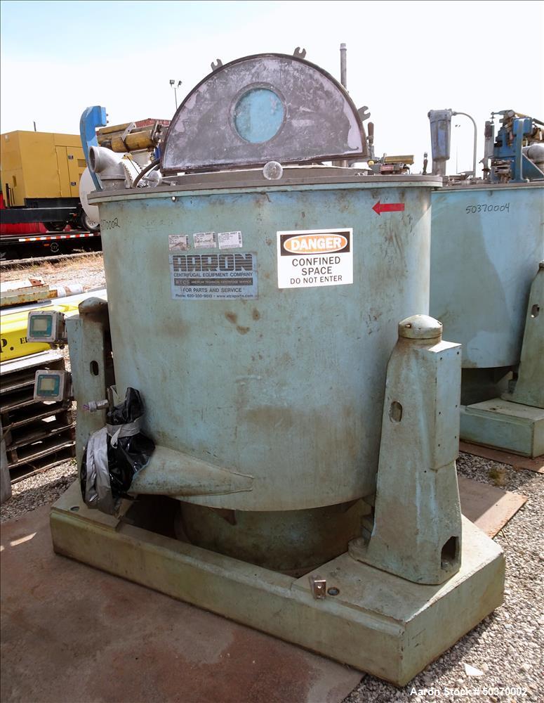 Used- Sharples 48" x 30" Perforated Basket Basket Centrifuge.