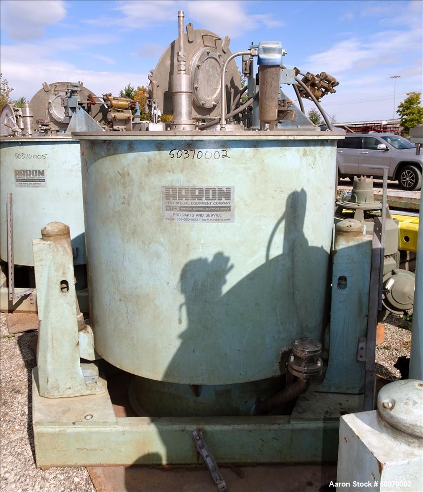 Used Sharples 48" x 30" Perforated Basket Basket Centrifuge.