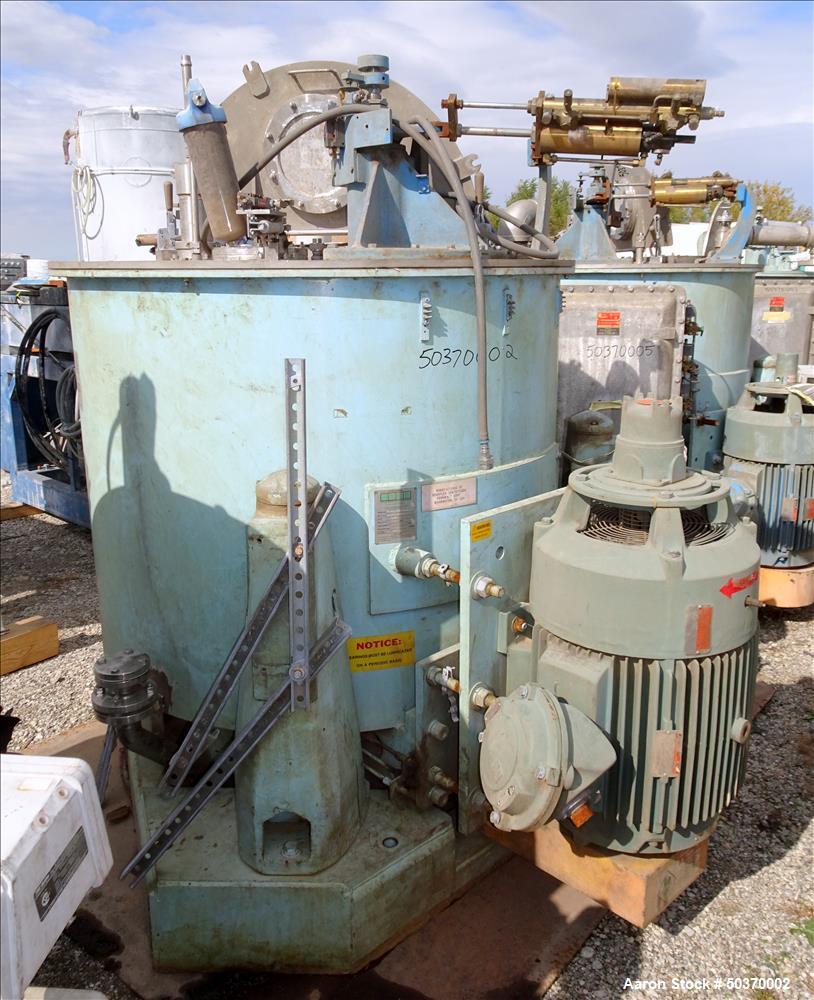 Used Sharples 48" x 30" Perforated Basket Basket Centrifuge.