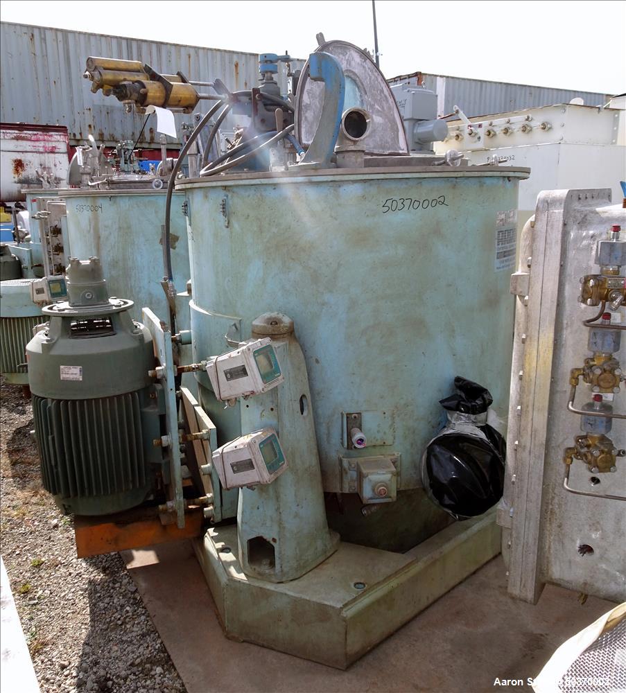 Used Sharples 48" x 30" Perforated Basket Basket Centrifuge.