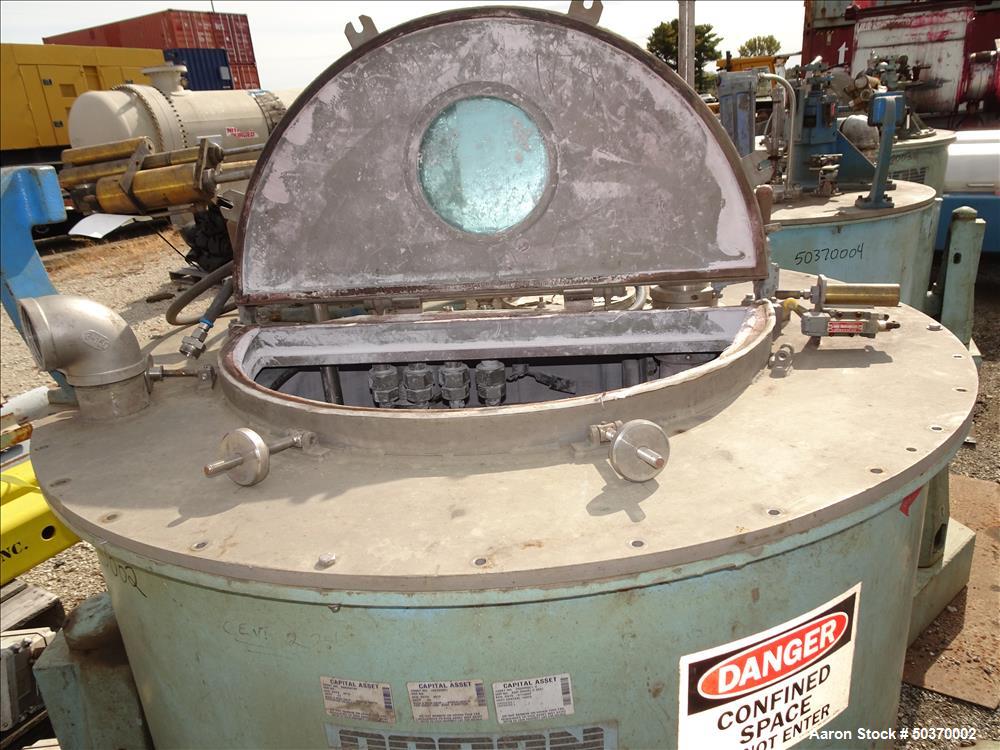 Used Sharples 48" x 30" Perforated Basket Basket Centrifuge.