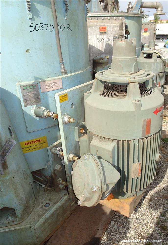 Used Sharples 48" x 30" Perforated Basket Basket Centrifuge.