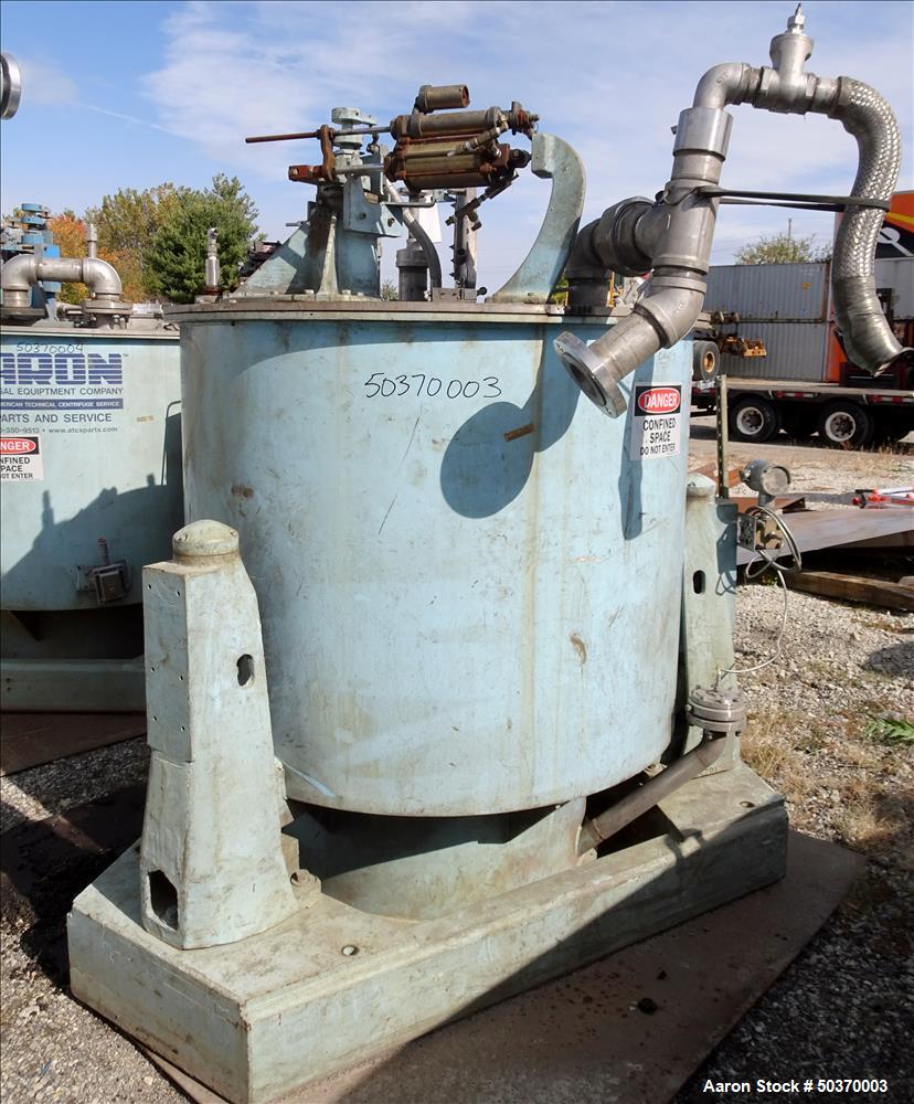 Used Sharples 48" x 30" Perforated Basket Basket Centrifuge