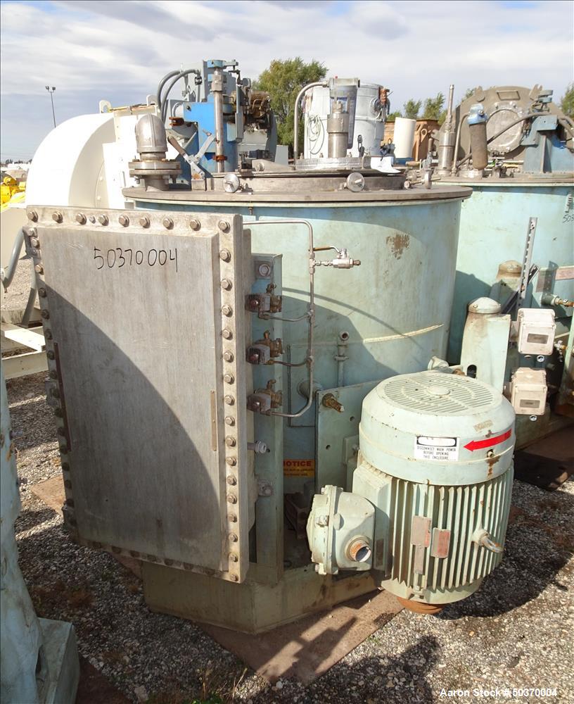 Used Sharples 48" x 30" Perforated Basket Centrifuge