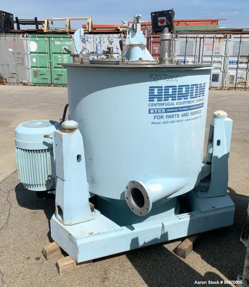 Used Sharples 48" x 30" Perforated Basket Basket Centrifuge.