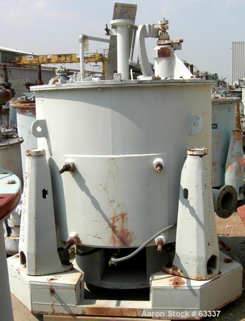 Used Stainless Steel Sharples Perforated Basket Centrifuge 