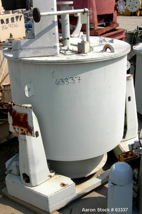 Used- Stainless Steel Sharples Perforated Basket Centrifuge 