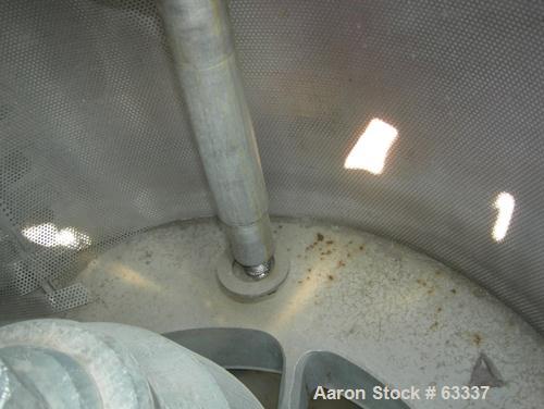 Used Stainless Steel Sharples Perforated Basket Centrifuge 