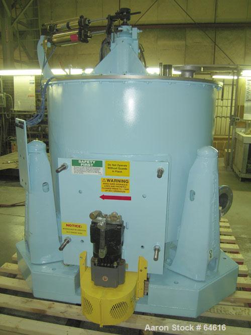 Reconditioned Sharples 48" x 30" Perforated Basket centrifuge, stainless steel construction on product contact areas. top load, bottom unload, 16 cubic foot solids capacity (basket), max bowl speed 1...
