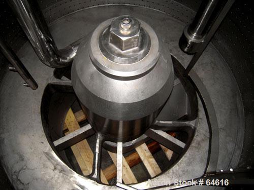Reconditioned Sharples 48" x 30" Perforated Basket centrifuge, stainless steel construction on product contact areas. top load, bottom unload, 16 cubic foot solids capacity (basket), max bowl speed 1...