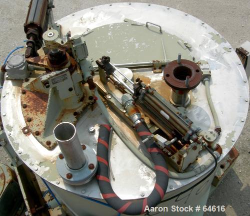 Reconditioned Sharples 48" x 30" Perforated Basket centrifuge, stainless steel construction on product contact areas. top load, bottom unload, 16 cubic foot solids capacity (basket), max bowl speed 1...