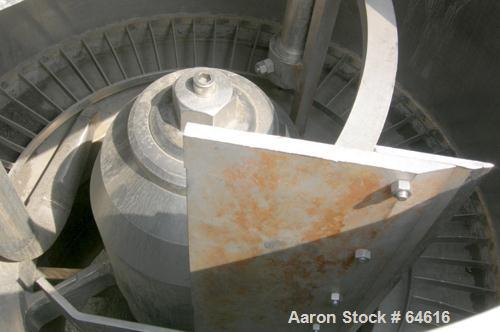 Reconditioned Sharples 48" x 30" Perforated Basket centrifuge, stainless steel construction on product contact areas. top load, bottom unload, 16 cubic foot solids capacity (basket), max bowl speed 1...