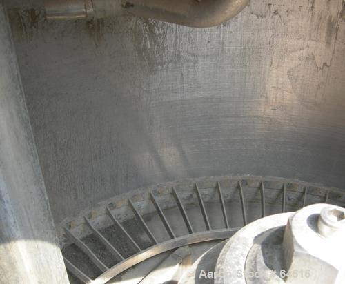 Reconditioned Sharples 48" x 30" Perforated Basket centrifuge, stainless steel construction on product contact areas. top load, bottom unload, 16 cubic foot solids capacity (basket), max bowl speed 1...