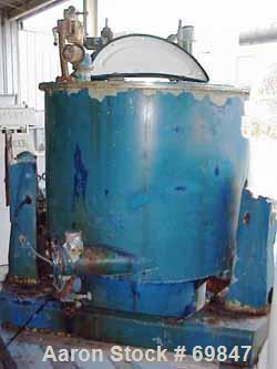 Used Stainless Steel Sharples Perforated Basket Centrifuge
