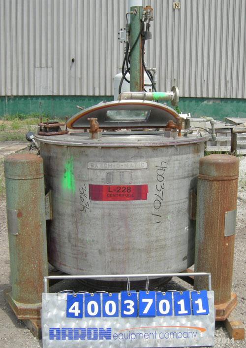 Used Stainless Steel Tolhurst Bottom Discharge Centrifuge