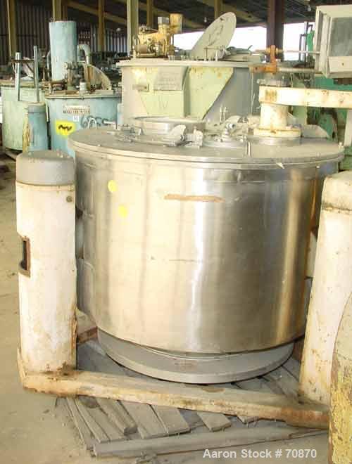 USED- Tolhurst Stainless Steel Perforated Basket Centrifuge