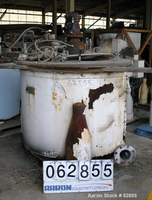 Used Tolhurst Ametek Mark III 48" x 30" Perforated Basket Centrifuge. Rubber lined curb housing/top cover. Top load, bottom unload. Maximum bowl speed 1150 rpm, tri-pod suspension system, Hastelloy C...