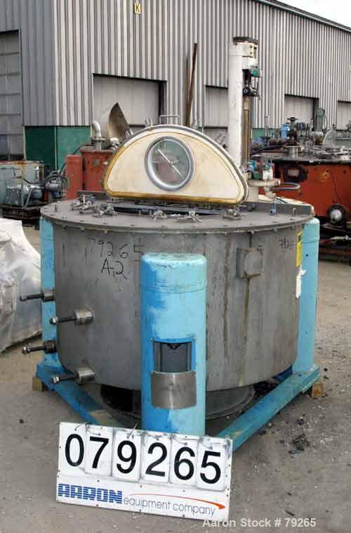 Used Stainless Steel Tolhurst Perforated Basket Centrifuge