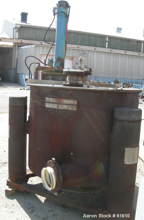 USED: Tolhurst 48" x 30" perforated basket centrifuge. Carbon steel curb housing with stainless steel cladding (rough condition), stainless steel basket, stainless steel top cover, double motion plow...