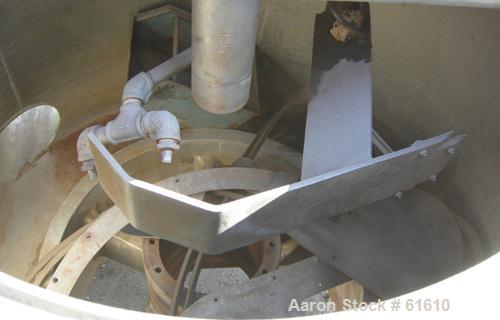 USED: Tolhurst 48" x 30" perforated basket centrifuge. Carbon steel curb housing with stainless steel cladding (rough condition), stainless steel basket, stainless steel top cover, double motion plow...