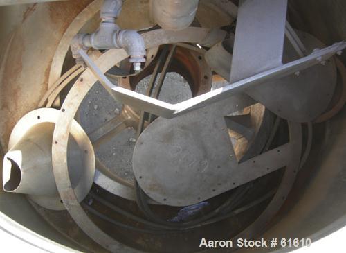 USED: Tolhurst 48" x 30" perforated basket centrifuge. Carbon steel curb housing with stainless steel cladding (rough condition), stainless steel basket, stainless steel top cover, double motion plow...