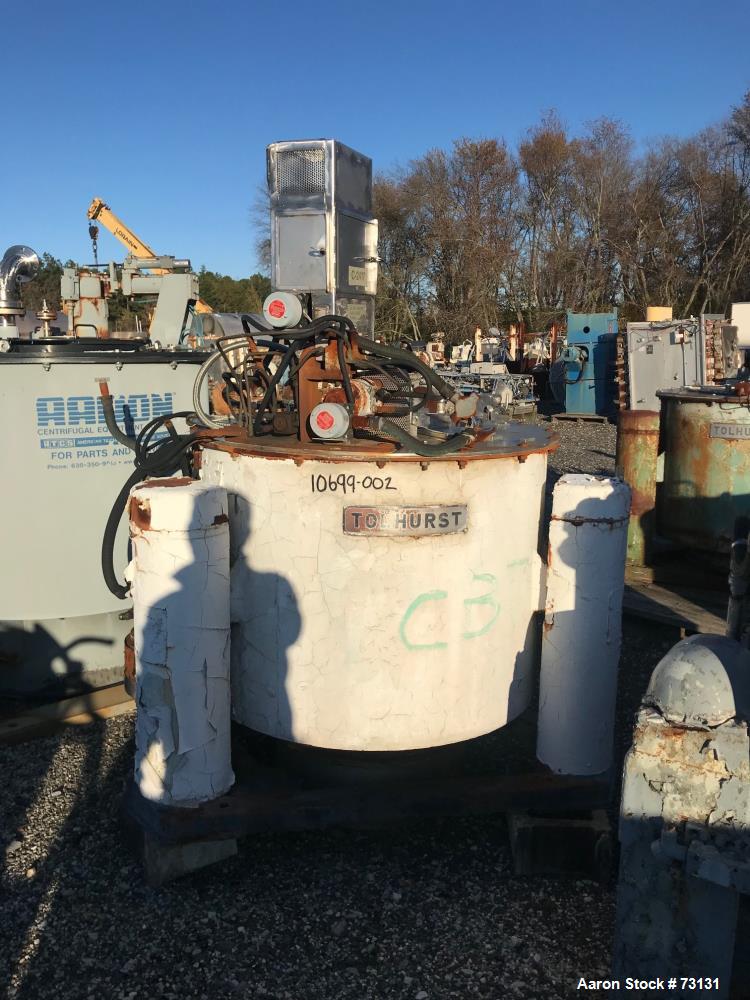 Used Tolhurst 40" x 24" Perforated Basket Centrifuge