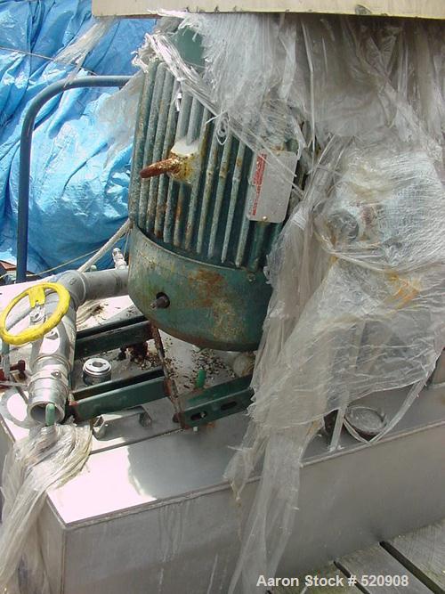 USED: US A262 self-cleaning solid wall basket centrifuge. Top load,bottom unload, 1000 x "G" force. Approx bowl solid holding capacity4 gallons. Approx 10 hp drive motor.
