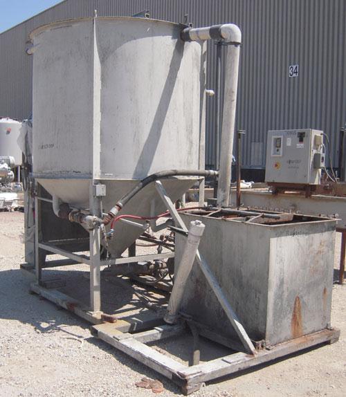 Used US Centrifuge, Model A362, Supramatic, 18" ID solid wall basket centrifuge.  Top load, bottom unload, max bowl speed 3000 rpm.  Rated 60 gpm max.  Driven by a 15 hp, 3/60/460 volt, 1775 rpm moto...