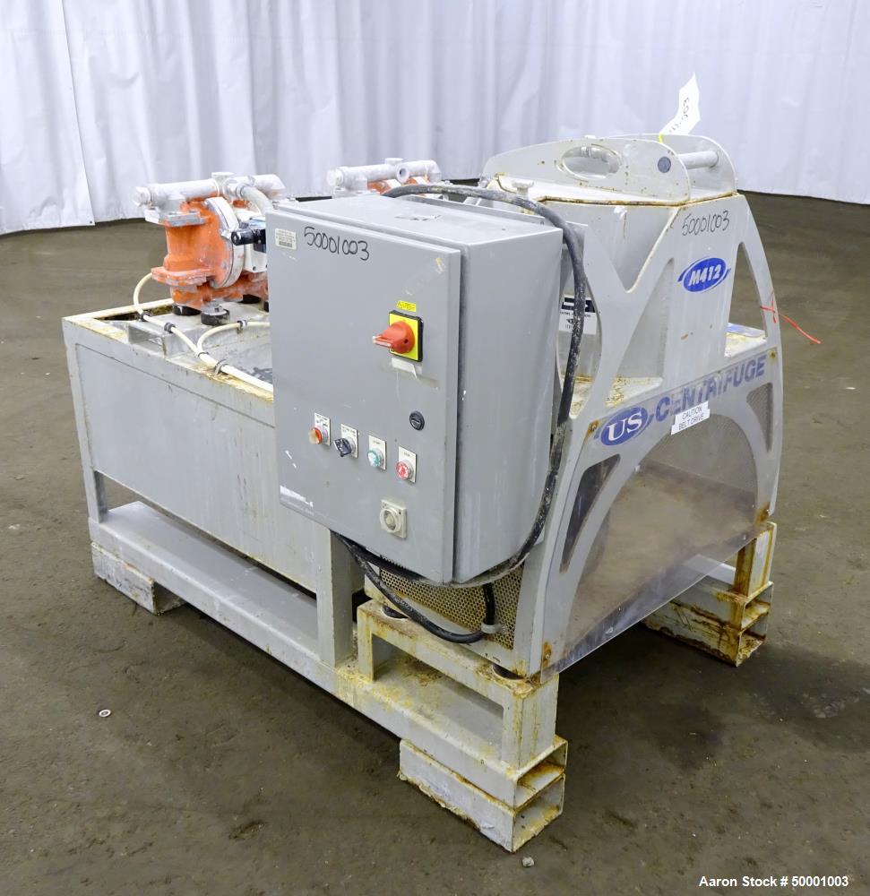 Used- US Centrifuge Solid Wall Basket Centrifuge, Model M412