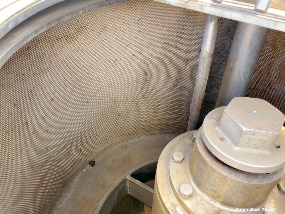 Used Western States 48" x 30" Perforated Basket Centrifuge