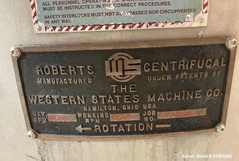 48" Centerslung Sugar Centrifuge for Industrial Dewatering & Product Recovery
