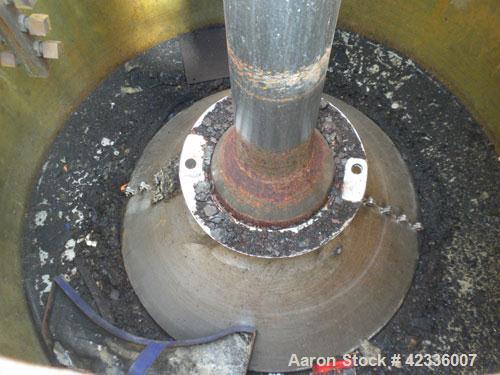 Used Western States 54'' x 40'' Series G A-Frame Perforated Basket Centrifuge. Top load, bottom dump 304 Stainless/Carbon steel basket, maximum 900 rpm. 7'' Maximum cake thickness, 23.7 cubic feet ba...