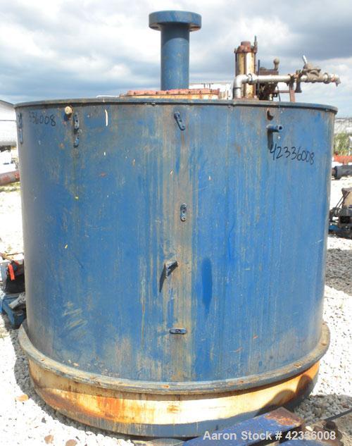 Used Western States 54'' x 40'' Series G A-Frame Perforated Basket Centrifuge. Top load, bottom dump 304 Stainless/Carbon steel basket, maximum 900 rpm. 7'' Maximum cake thickness, 23.7 cubic feet ba...