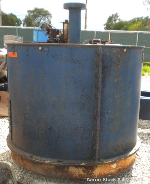 Used Western States 54'' x 40'' Series G A-Frame Perforated Basket Centrifuge. Top load, bottom dump 304 Stainless/Carbon steel basket, maximum 900 rpm. 7'' Maximum cake thickness, 23.7 cubic feet ba...