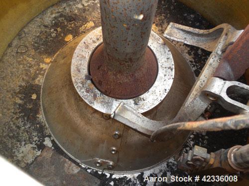 Used Western States 54'' x 40'' Series G A-Frame Perforated Basket Centrifuge. Top load, bottom dump 304 Stainless/Carbon steel basket, maximum 900 rpm. 7'' Maximum cake thickness, 23.7 cubic feet ba...